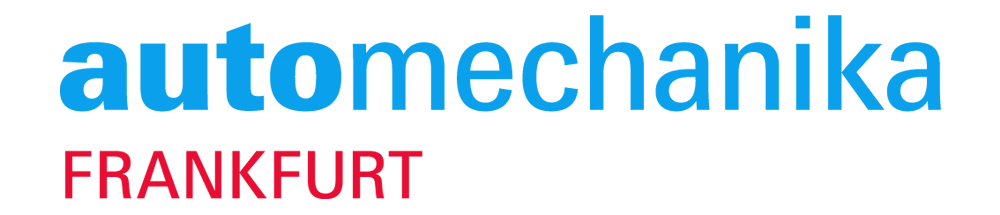 Automechanika Frankfurt logo with red and blue text.