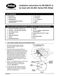 Yoke Shank Guard Kit Installation Instructions for HOLLAND FW3500 Series Fifth Wheels